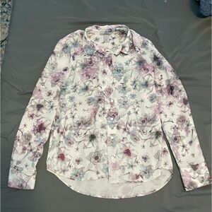 H&M floral dress button down shirt blouse